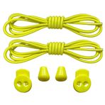 Yuvarlak, Akıllı, Kilitle, Tak-Bırak Bağcık, Yeni Nesil, Bağlamaya Gerek Olmayan Bot, Spor, Klasik Ayakkabı Bağcığı,Elastik 100 cm,1 Çift (Sarı)