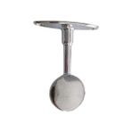 Yuvarlak Ayaklı Kapalı Askı Borusu Flanşı Mobilya Yuvarlak Boru Flanşı(Boru ÇAPI:25MM) - 4 ADET - Krom