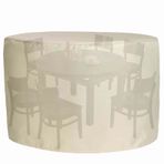 Yuvarlak bahçe su geçirmez veranda mobilya kapak seti 240x80cm ağır 420D Oxford kumaş açık masa örtüsü saklama çantası ile
