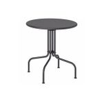Yuvarlak Balkon-Bahçe Masası Gri, Meridyendukkan 70 cm Lackö Masa 2-4 Kişilik Metal