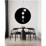 Yuvarlak Boho Tarzı Duvar Sticker 50X50 cm - Siyah - Standart