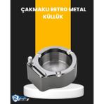 Yuvarlak Çakmaklı Küllük Dayanıklı Metal Yapı Nemere - 0 - 19 lt - Renkli