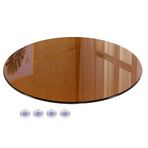 Yuvarlak Cam Yemek Masası Üstü - 16-39 inç Tembel Susan Döner Tabla Cilalı Ark Kenarı Modern Cam Yemek Odası için Orta Parça Zarif Ev Dekoru Çok Yönlü Masa Aksesuarı