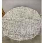 Yuvarlak Dantel Desenli Şeffaf Masa Örtüsü, 137 cm