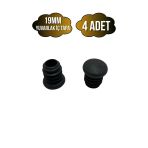 Yuvarlak Demir Profil İç Tapa Geçme Plastik Ayak Geçme Koruma Plastiği(19Mm)(Siyah) Siyah 19Mm Siyah - 4 Adet