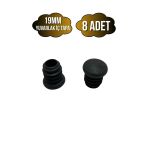 Yuvarlak Demir Profil İç Tapa Geçme Plastik Ayak Geçme Koruma Plastiği(19Mm)(Siyah) Siyah 19Mm Siyah - 8 Adet