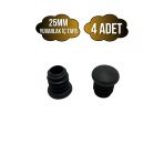 Yuvarlak Demir Profil İç Tapa Geçme Plastik Ayak Geçme Koruma Plastiği(25Mm)(Siyah) Siyah 25Mm Siyah - 4 Adet