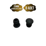 Yuvarlak Demir Profil İç Tapa Geçme Plastik Ayak Geçme Koruma Plastiği(25Mm)(Siyah) Siyah 25Mm Siyah - 8 Adet
