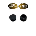 Yuvarlak Demir Profil İç Tapa Geçme Plastik Ayak Geçme Koruma Plastiği(32Mm)(Siyah) Siyah 32Mm Siyah - 2 Adet