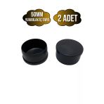 Yuvarlak Demir Profil İç Tapa Geçme Plastik Ayak Geçme Koruma Plastiği(50Mm)(Siyah) Siyah 50Mm Siyah - 2 Adet