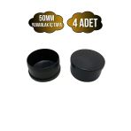 Yuvarlak Demir Profil İç Tapa Geçme Plastik Ayak Geçme Koruma Plastiği(50Mm)(Siyah) Siyah 50Mm Siyah - 4 Adet