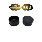 Yuvarlak Demir Profil İç Tapa Geçme Plastik Ayak Geçme Koruma Plastiği(50Mm)(Siyah) Siyah 50Mm Siyah - 8 Adet