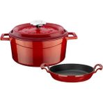 Yuvarlak Döküm 24CM Trendy Serisi Tencere & Döküm 20CM Sahan Set - Şef Standartlarında Premium