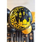 Yuvarlak Gold Siyah Ramazan Folyo Balonu