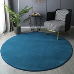 Yuvarlak Halı 180 x 180 cm Yumuşak ve Kabarık Büyük Halı Oturma Odası Mutfak için Kalın Halı Yatak Odası için Kaymaz Arka Komidin Halısı