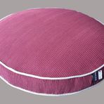 Yuvarlak Lüks Visco Dolgulu Çift Taraflı Ve Fermuarlı Yıkanabilir Köpek Yatağı-XLARGE(90x10cm)(R-burgundy-XL)