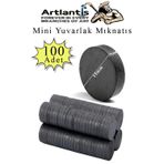 Yuvarlak Mıknatıs Mini 100 Adet 15x3 mm Mini Mıknatıs Seramik Kömür Mıknatıs Nişan Düğün Sünnet Çok Amaçlı Süsleme Mıkna