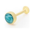 Yuvarlak Model Sedef Yeşil Mine Tragus Piercing