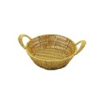 Yuvarlak Plastik Hasır Ekmek - Çok Amaçlı Sepet Kulplu - Metal Iskelet TABAN:18CM - AĞIZ:24CM Derinlik:8cm (5060)