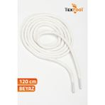 Yuvarlak Polyester Spor Ayakkabı ve Bot Bağcığı - Beyaz - 120 cm