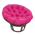 Yuvarlak Sandalye Minderleri, Bahçe, Balkon ve Oturma Odası için Yumuşak Kalın Su Geçirmez Koltuk Minderleri, 110x110CM, Pembe, Dış Mekan Rattan Sandalye Minderleri, Rahat ve Dayanıklı