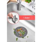 Yuvarlak Süzgeç Lavabo Süzgeci Kaymaz Vantuzlu Banyo Süzgeci - Seçenek 1 - Altın