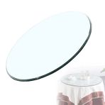 Yuvarlak Temperli Cam Tablet, Cilalı Kenarlar, 35-100 cm Çap, Yemek Masası için Dayanıklı Kristal Yüzey, Ev ve Mutfak Kullanımı için Zarif Tasarım
