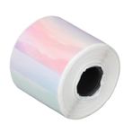 Yuvarlak Termal Sticker Etiketi 30x30mm Taşınabilir Kendi Yapışkan Busin Termal Sticker Saf Renk Yuvarlak Etiketal Sapanmış Yazıcı (Parlak; 3x2.6mm)