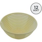 Yuvarlak Trabzon Ekmeği Hamur Mayalama Sepeti Bezli 12 Adet Bezli Yuvarlak 32X11 cm 12 Adet