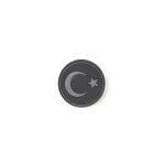 Yuvarlak Türk Bayrağı Siyah Taktik Askeri Peç - Patch