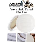 Yuvarlak Tuval 30X30 Cm 1 Adet Arkadan Zimbali Astarli Resim Tuvali Akrilik Boya Yagli Boya