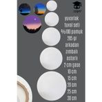 yuvarlak tuval seti %100 pamuk 285 gr arkadan zımbalı astarlı 2 cm şase 5 adet
