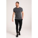 Yuvarlak Yaka Normal Fit Erkek Antrasit Tişört, %100 Pamuk Basic Erkek Tshirt - XL