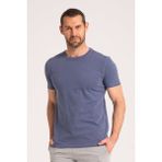 Yuvarlak Yaka Normal Fit Erkek Lacivert Tişört, %100 Pamuk Basic Erkek Tshirt