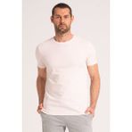Yuvarlak Yaka Normal Fit Erkek Pembe Tişört, %100 Pamuk Basic Erkek Tshirt - XXL