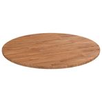 Yuvarlak yedek yemek masası, 90 x 1,5 cm, masif meşe ahşap sehpa, restoranlar, barlar, ticari kullanım için, açık kahverengi kaplama, kafe ve yemek mekanları için mükemmel