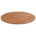 Yuvarlak Yedek Yemek Masası Üstü, 70 cm Çap x 1,5 cm, Katı Meşe Ahşap, Açık Kahverengi, Cafe, Restoran, Bar, Kahve Masası, Ticari Kullanım için Mükemmel,