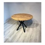 Yuvarlak Yemek Masası Pot Ayak Mutfak Balkon Masası 90X90 - Kahverengi - 70 x 70