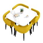 Yuvarlak yemek masası seti, 4 sandalyeli, mutfak masası seti, balkon için, yuvarlak/kare konferans masası, 4 sandalyeli müzakere masası ve sandalye seti
