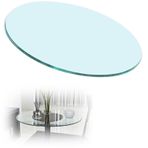 Yuvarlak Yemek Masası, Temperli Cam Üst, 40 CM/55 CM/65 CM/80 CM/90 cm Boyutlar, Modern Yuvarlak Cam Yemek Masası, Şık Temperli Cam Yemek Yüzeyi, Ev ve Mutfak Mobilyaları