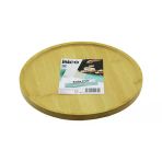 YUVARLAK=24.5CM AYAKLI=4CM KENARLI YÜZEY AHŞAP BAMBU SUNUM TEPSİSİ - MİNİ SOFRA (2818)