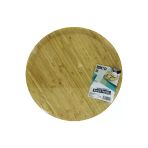 Yuvarlak=38Cm Ahşap Bambu Servis Sunum Tepsi - Tahtası (5433)