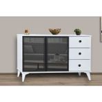 Yuvaset Home Maye Reflekte Mini Konsol Beyaz Camlı