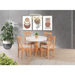 Yuvaset Home Uyar (Sadece Masa) Beyaz Ahşap Ayaklı 100*100+30 Fiskos Açılır Lake Masa