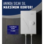 Yuwa Veito Glow 7-8.3kw Ani Su Isıtıcısı - A Sınıfı Enerji Tasarruflu, Hassas Sıcaklık Kontrollü Şofben Elektirikli Şofben (Montaj Dahil Değildir.)
