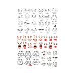 Yüz İfadeleri Sticker Set 50 Parça Telefon, Tablet, Defter, Laptop Sticker
