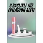 Yüz, Kaş Ve Tüm Vücut Epilasyon Aleti3 Başlıklı Epilatör Tüm Cilt Tiplerine Uygun