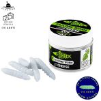 Yüzen Silikon Kurt - Glow Alabalık Yemi - 37Mm - Peynir Kokulu - Beyaz - Trout Bait