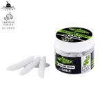 Yüzen Silikon Kurt - Glow Alabalık Yemi - 37Mm - Sarımsak Kokulu - Beyaz - Trout Bait