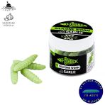 Yüzen Silikon Kurt - Glow Alabalık Yemi - 37Mm - Sarımsak Kokulu - Küf Yeşili - Trout Bait